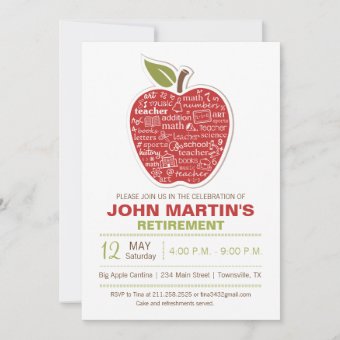 Apple Retirement Invitation | Zazzle