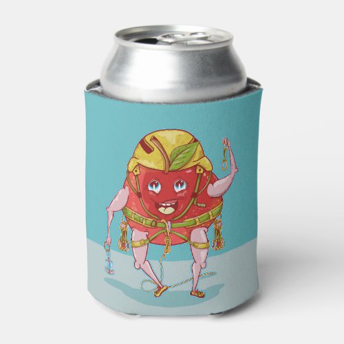 Apple Rock Climber Funny Fruit Can Cooler