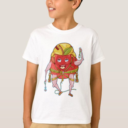 Apple Rock Climber Funny Fruit T_Shirt