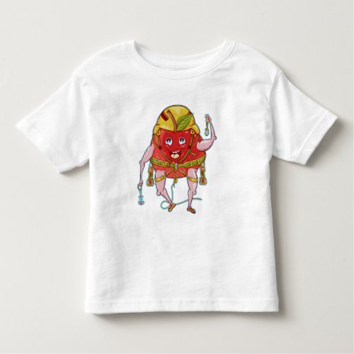 Apple Rock Climber Funny Fruit Toddler T_shirt