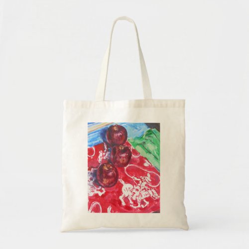 âœApple Round_up Oil Painting Tote Bag