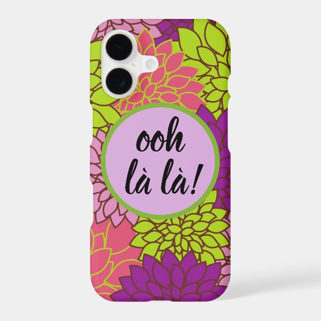 Apple/ Samsung Ooh la la! Monogram Bold Floral Iphone Case (Back)