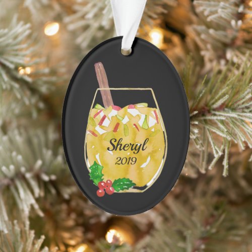 Apple Sangria Personalized Ornament