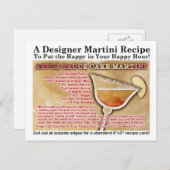 Apple Sauce Cake Martini Recipe Postcard (Front/Back)