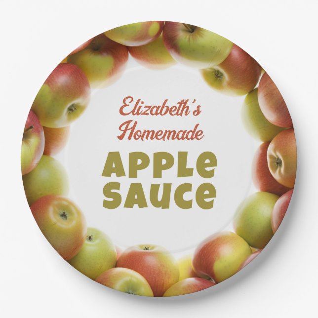 Apple Sauce Paper Plates (Front)