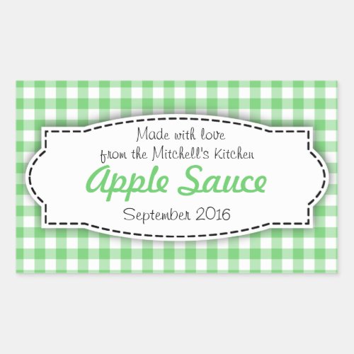Apple Sauce preserve green food label sticker