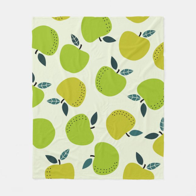 Apple seamless pattern. Fruit theme illustration.a Fleece Blanket (Front)