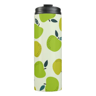 Apple seamless pattern. Fruit theme illustration.a Thermal Tumbler