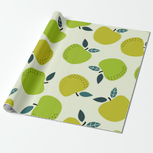 Apple seamless pattern. Fruit theme illustration.a Wrapping Paper