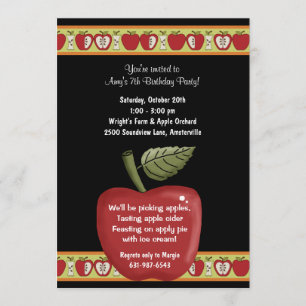 Apple Seeds - Party Invitation