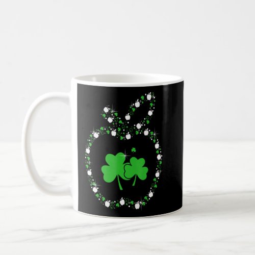 Apple Shamrocks Teacher Life Happy St Patrick S Da Coffee Mug