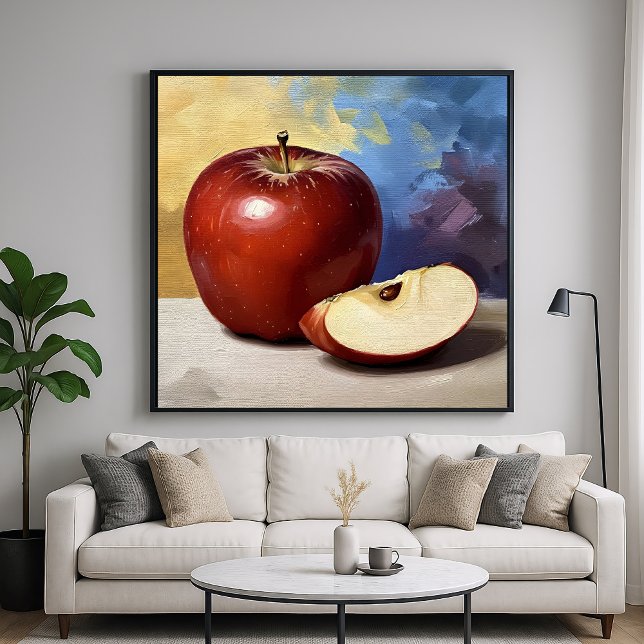 Apple Slice - Painterly Style Still Life Art Poster (Creator Uploaded)