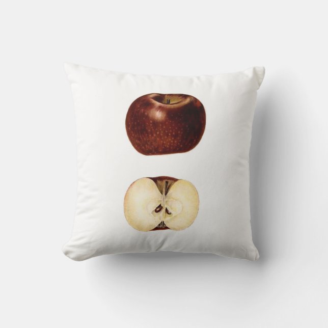 Apple Slice Throw Pillow (Front)