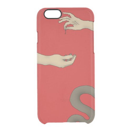 Apple Snake Adam And Eve Interactive Design Red Clear iPhone 66S Case