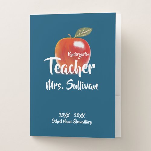 Apple_Solutely Loving It Kindergarten Teacher Pocket Folder