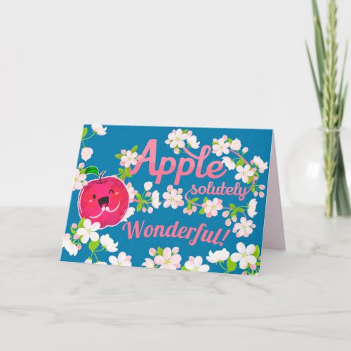 Apple_solutely Wonderful  Apple Pun Card