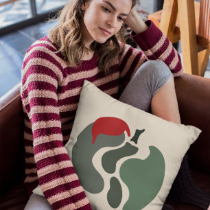 Apple Spitting Throw Pillow