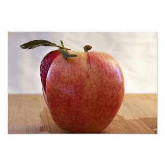 Apple Strawberry Juicy and Unique Fruit Photograph