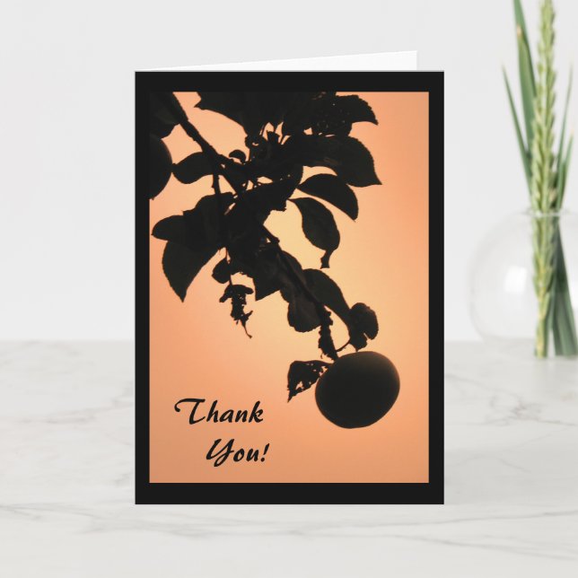 Apple Sunset Thank You Card (Front)