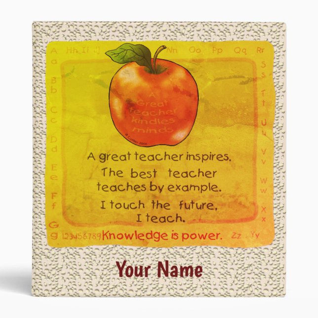 Apple Teacher Educator 3 Ring Binder (Front)