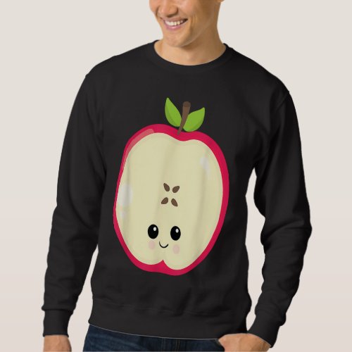 Apple Teacher Face Shirt Funny Food Foodie Kids Sc