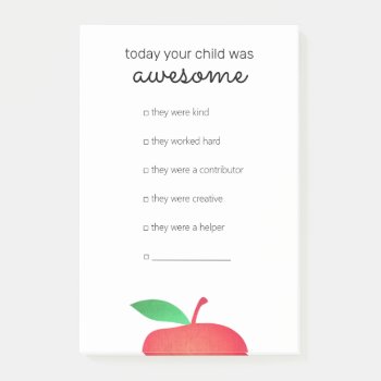 Apple Teacher Report Magnetic Notepad by sm_business_cards at Zazzle