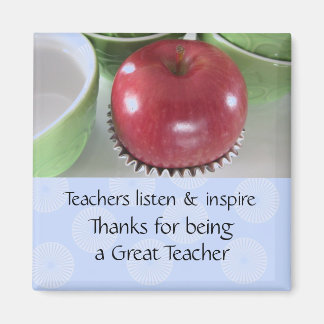 Apple Teacher Saying Magnet