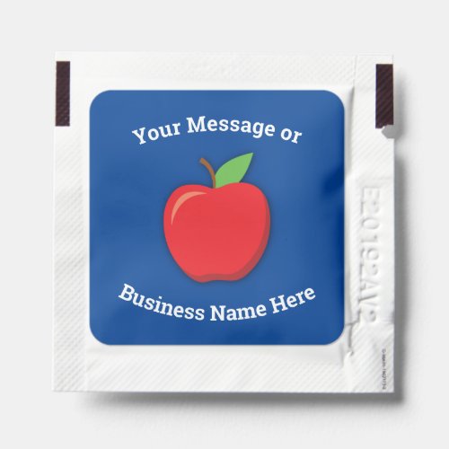 Apple Teacher School Business Name Logo Message Hand Sanitizer Packet