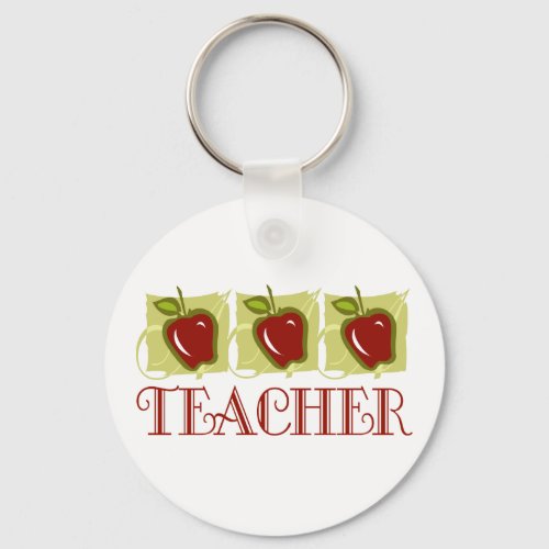 Apple Teacher School Gift Keychain