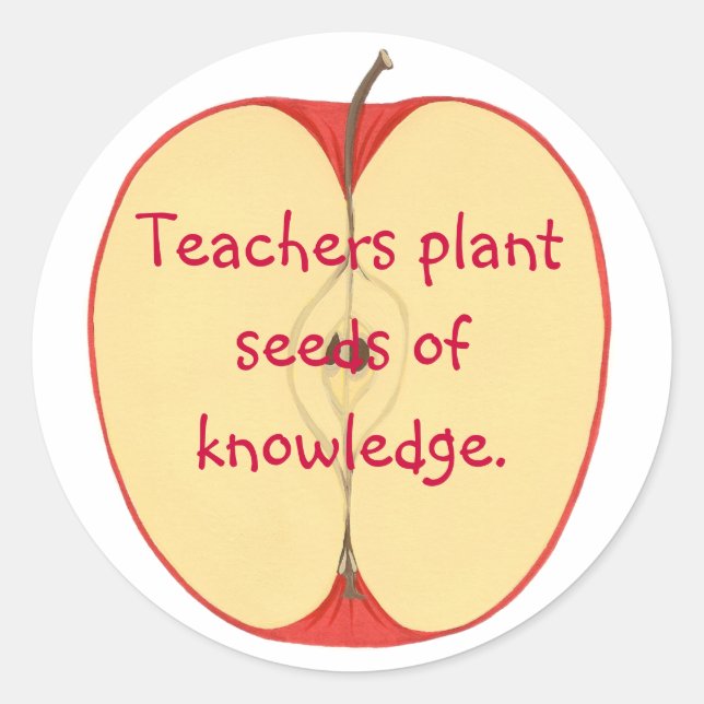 Apple, Teachers Plant Seeds of Knowledge Stickers (Front)