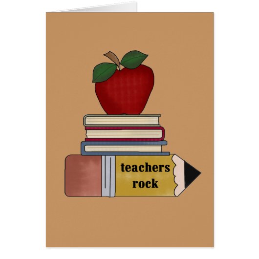 Apple Teachers Rock Tshirts and Gifts (Front)