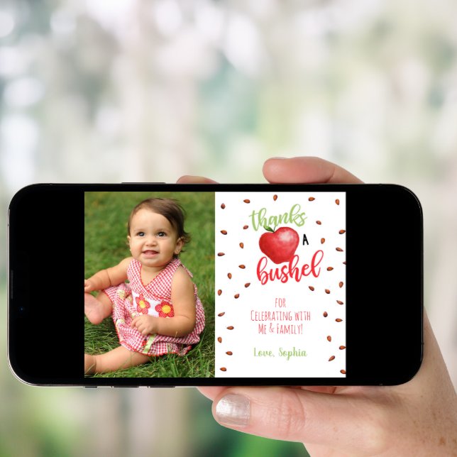 Apple Thank You Card with Photo (Front Digital)