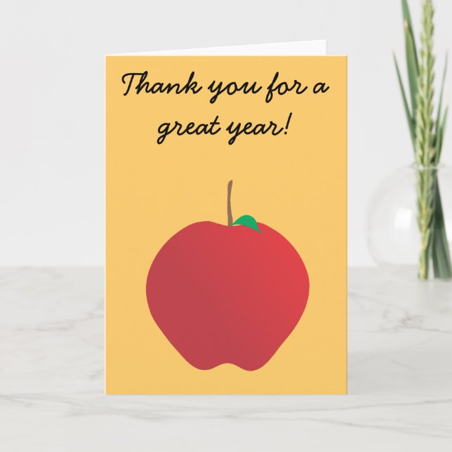 Apple, Thank you for a great year! Card (Front)