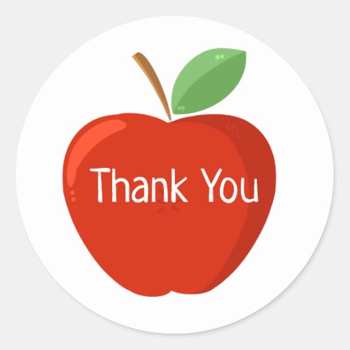 Apple Thank you  teacher business label