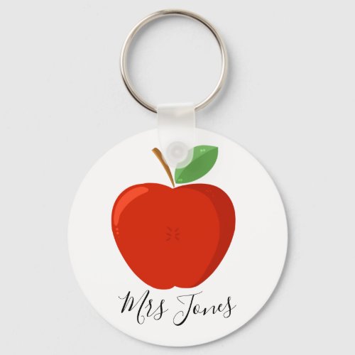 Apple thank you teacher gift key ring