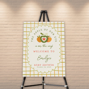 Apple Theme Baby Shower Gender Neutral Welcome Foam Board