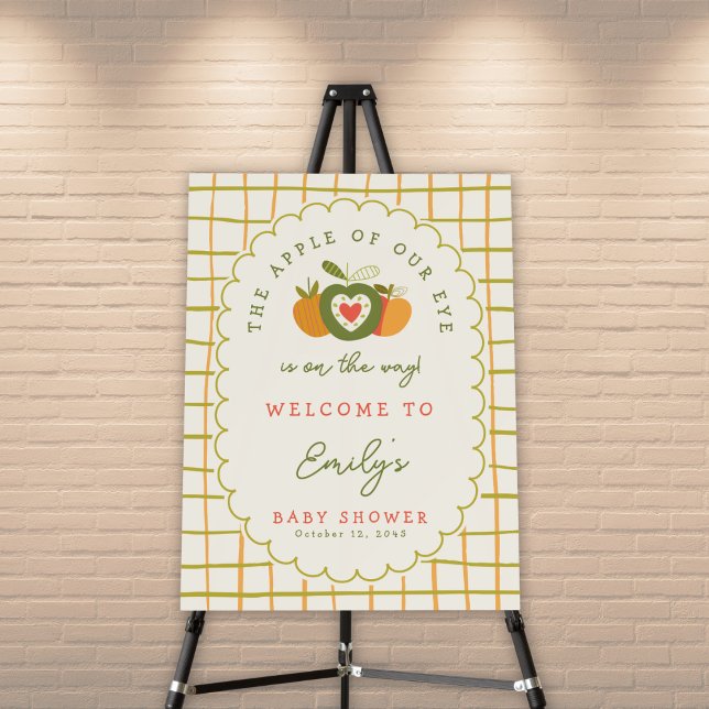 Apple Theme Baby Shower Gender Neutral Welcome  Foam Board (Creator Uploaded)