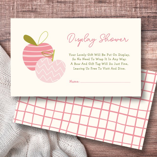 Apple Theme Fall Baby Display Shower Enclosure Card (Creator Uploaded)