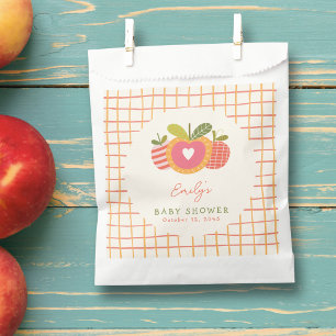 Apple Theme Whimsical Fall Baby Shower Orange Favor Bag