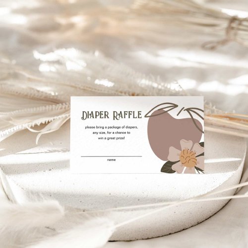 Apple Themed Baby Shower Diaper Raffle Enclosure Card