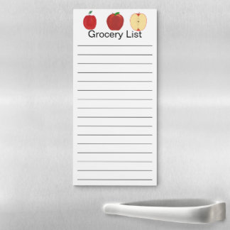 Apple themed Grocery List Magnetic Notepads