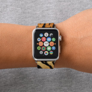 Apple tiger fur pattern animal watch band