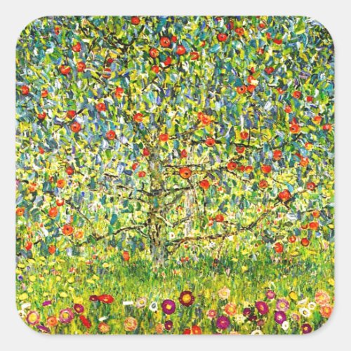 Apple Tree and Flowers 1912  Square Sticker