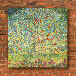 Apple Tree by Gustav klimt Canvas Print<br><div class="desc">A fine art wrapped canvas with the oil painting by Gustav Klimt (1862-1918),  Apple Tree (Apfelbaum) (c. 1912). Gustav was born in Austria. A colorful depiction of a red apple tree in an orchard with wildflowers in the foreground.</div>