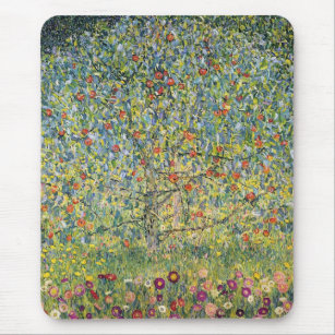 Apple Tree by Gustav Klimt, Vintage Art Nouveau Mouse Pad