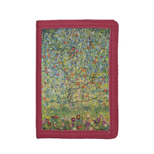 Apple Tree by Gustav Klimt, Vintage Art Nouveau Tri-fold Wallet