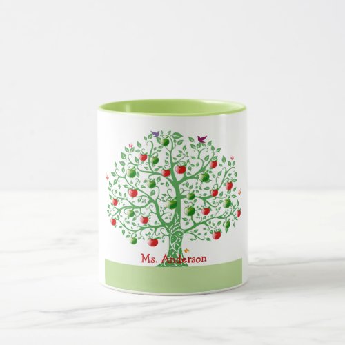 Apple Tree Custom Personalized Teacher Gift Mug