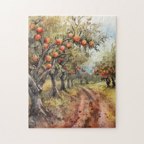 Apple Tree Grove during Harvest Season Jigsaw Puzzle