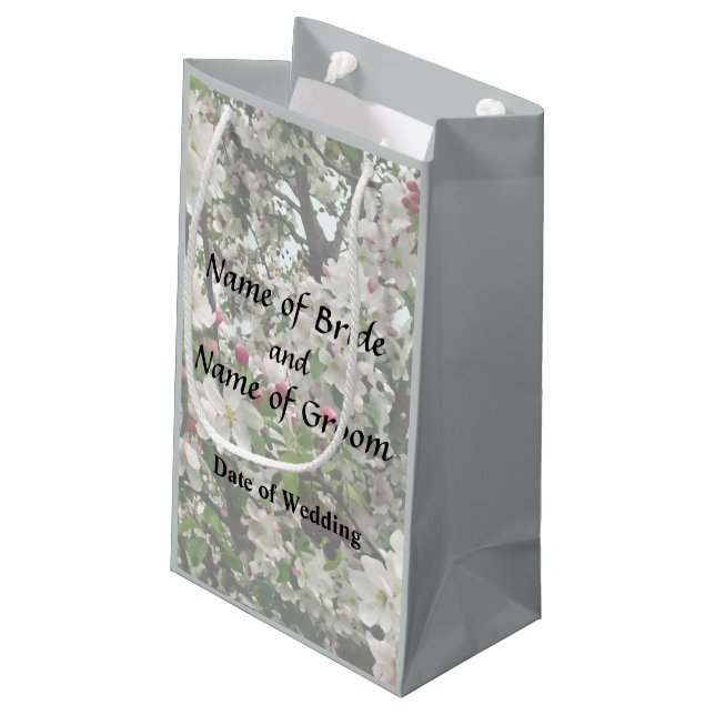 Apple Tree In Bloom Wedding Products Small Gift Bag (Back Angled)