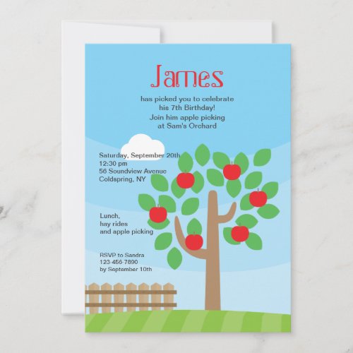 Apple Tree Invitation